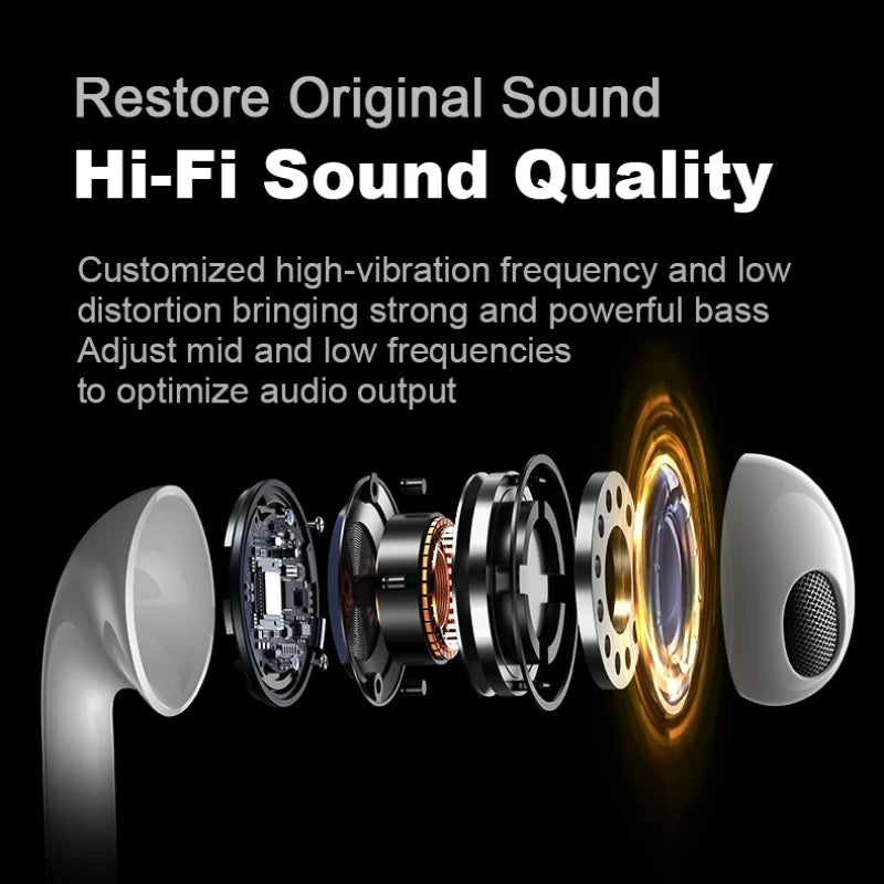 In-Ear Earphones Subwoofer With HD Mic 3.5mm TypeC Wired Headset For Samsung Xiaomi Huawei Phone Headphones Stereo Music Earbuds