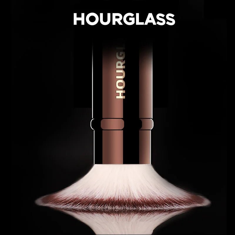 فرش المكياج Hourglass بودرة أساس خافي عيوب أحمر الخدود برونزر ظلال العيون حواجب كحل فرشاة النحت