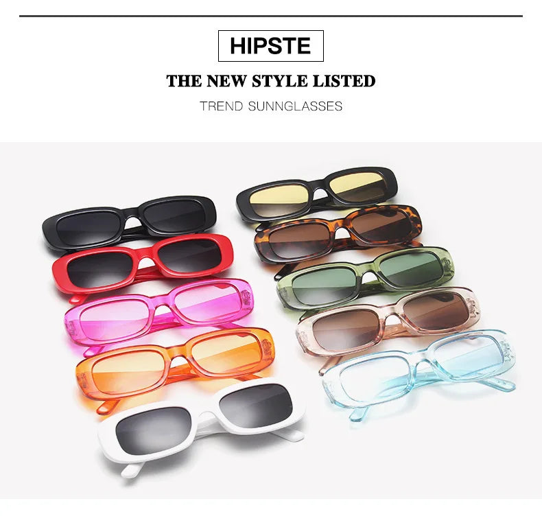 2023 New Retro Small Sunglasses Men's and Women's Fashion Trendy Vintage Popular Square Frame Rectangle Sunglasses UV Protection