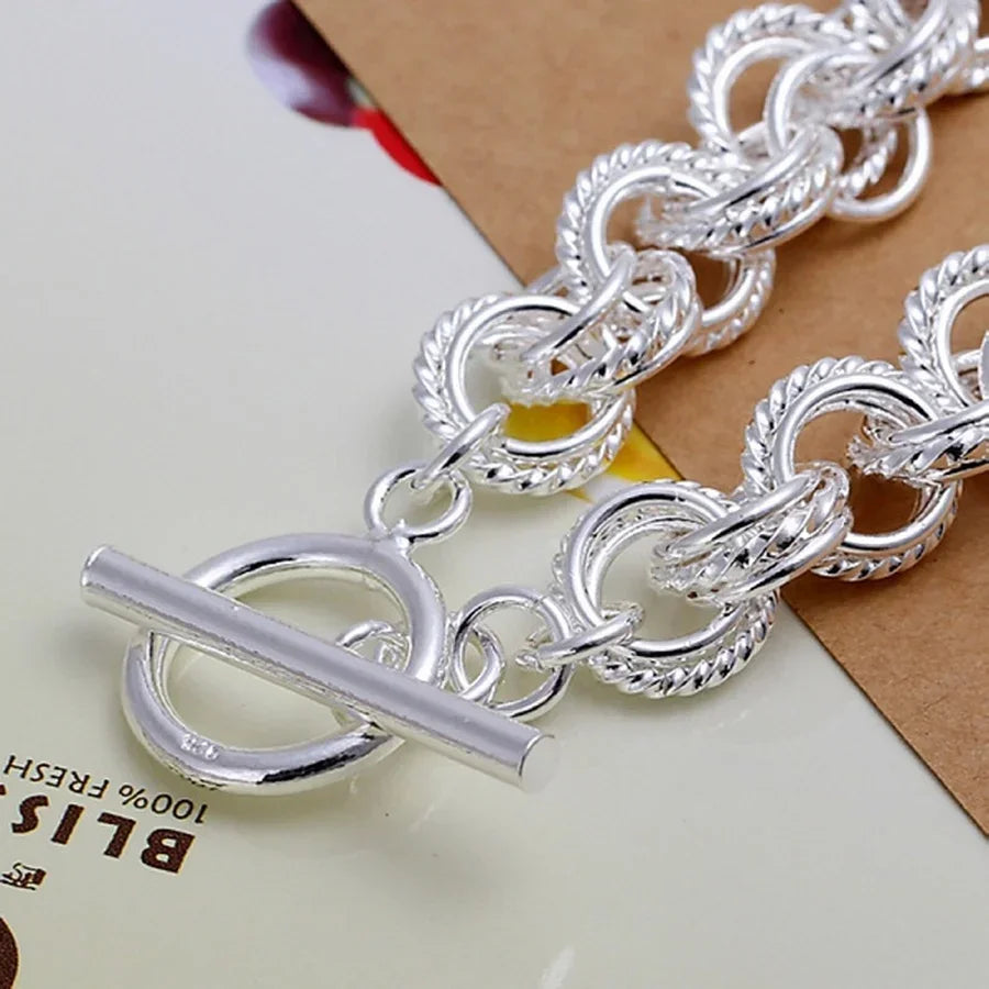 High Quality 925 Sterling Silver Jewelry Pretty Nice Fashion Popular Hot-Sale Bracelets Free Shipping Factory Price