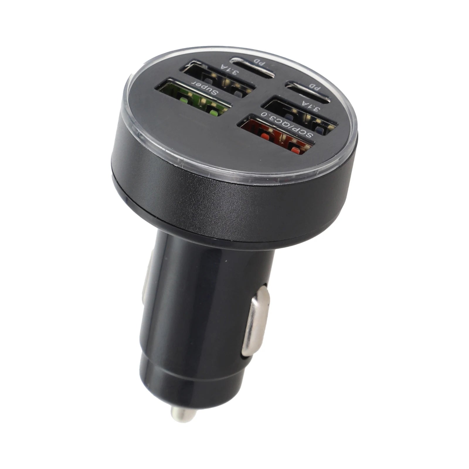 4USB Car Charger 12-24V 3.1A Ports Super Fast Charging Adapter For IPhone 15 Phone Quick Chargers Car Accessories