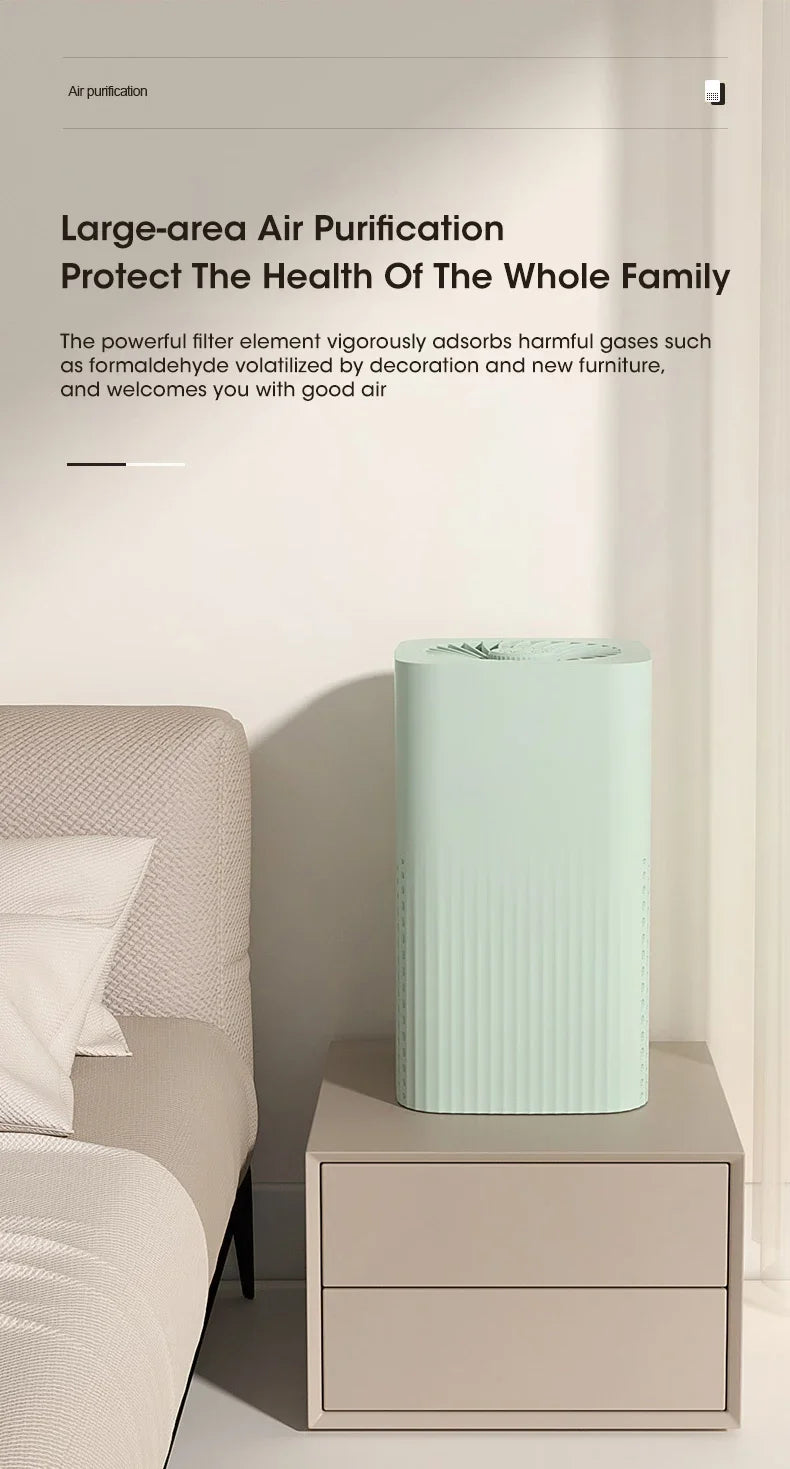 Smart Air Purifier Negative Ions Generator H12 HEPA Filter Purification Intelligent Desktop Air Purifier