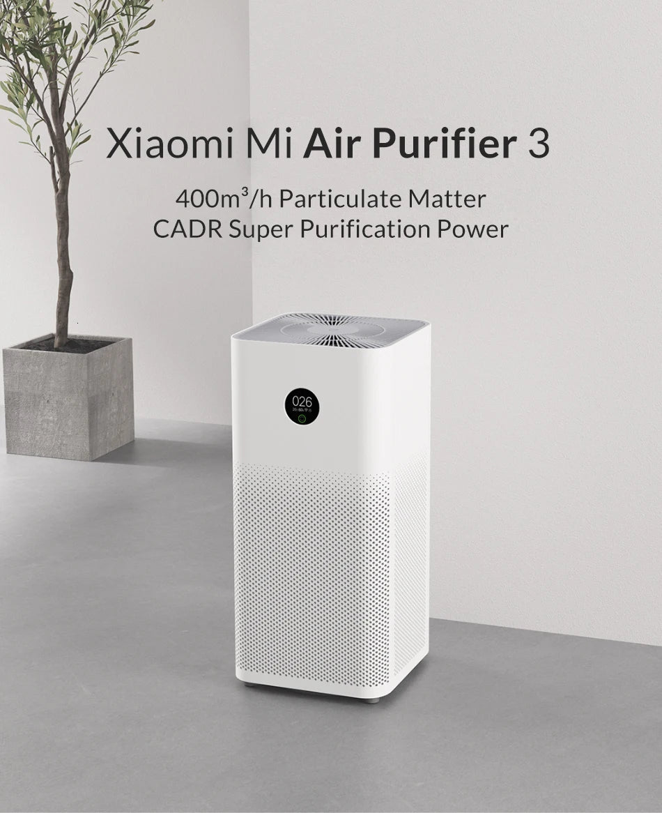 New Xiaomi Mijia Air Purifier 3 Formaldehyde Cleanner Automatic Home Air Fresher Smoke Detector Hepa Filter APP Remote Control