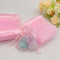 100pcs Pink Gift Bag Drawstring Organza Pouch for Wedding Favors Sachet Jewelry Packaging Storage Candy Christmas Party Supplies