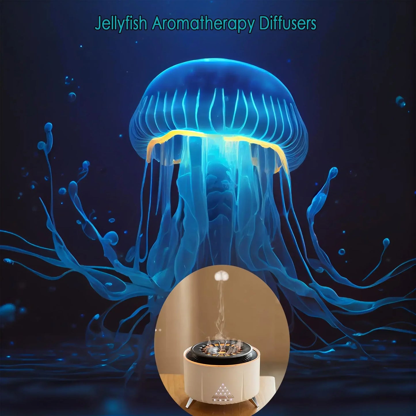 Diffusers for Essential Oils Large Room Cool-Looking Jellyfish Mist 350ml Aromatherapy Diffuser for Home Bedroom Dropshipping