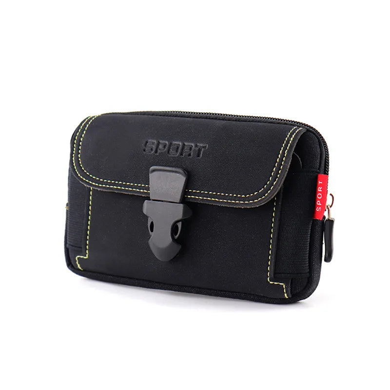 Men Multi-function Waist Bag Casual Mobile Phone Purse Pocket Outdoor Sports Tactical Pouch Belt Waist Pack Bag Running Pouch