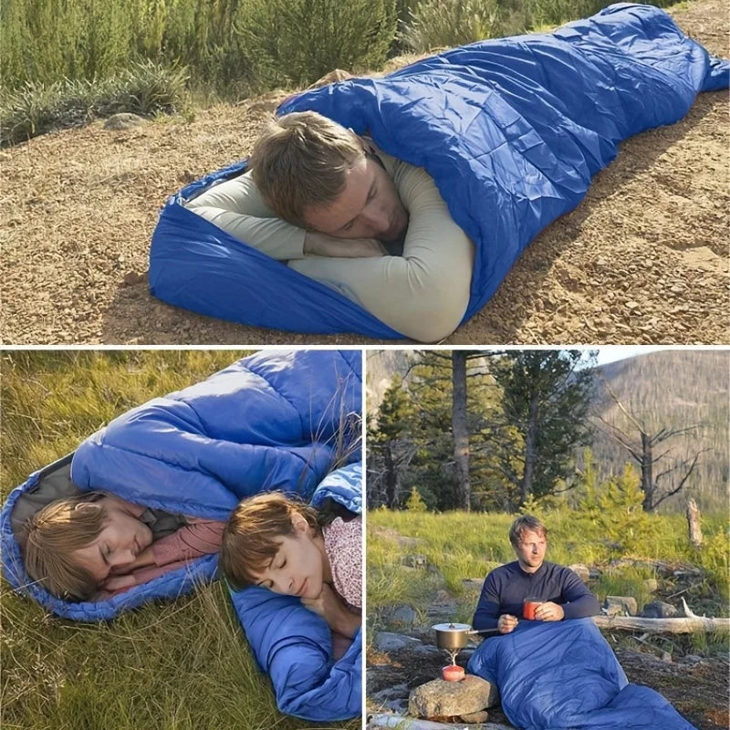 Camping Sleeping Bag Lightweight 4 Season Warm Envelope Backpacking Outdoor Cotton Winter Sleeping Bag