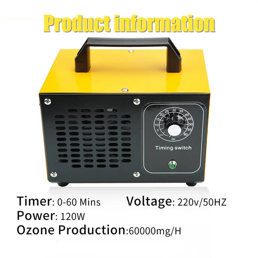 Air Purifier Ozone Generator 220V 60g Air Cleaner Ozono Disinfection Sterilization Ozonizer Cleaning Formaldehy