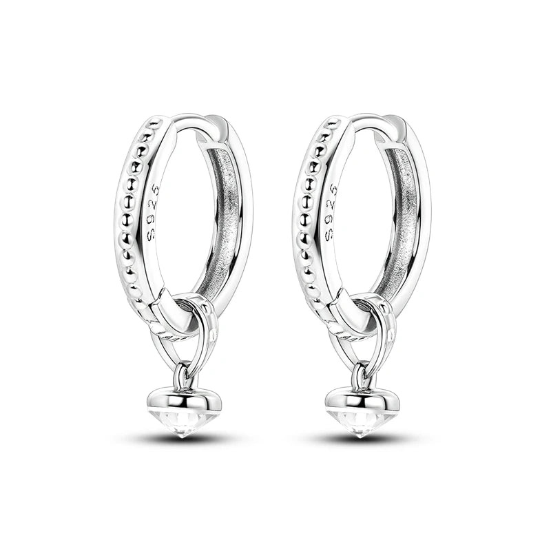 Bulbusbow 925 Sterling Silver Flower Dream Catcher Hoop Earrings for Women