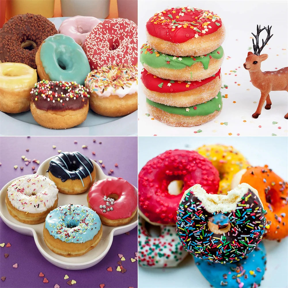 Heat Resistant Silicone Donut Mold for 6 Doughnuts Food Grade Silicone Bagels Pan for Baking Non Stick Mini Cupcake Mould