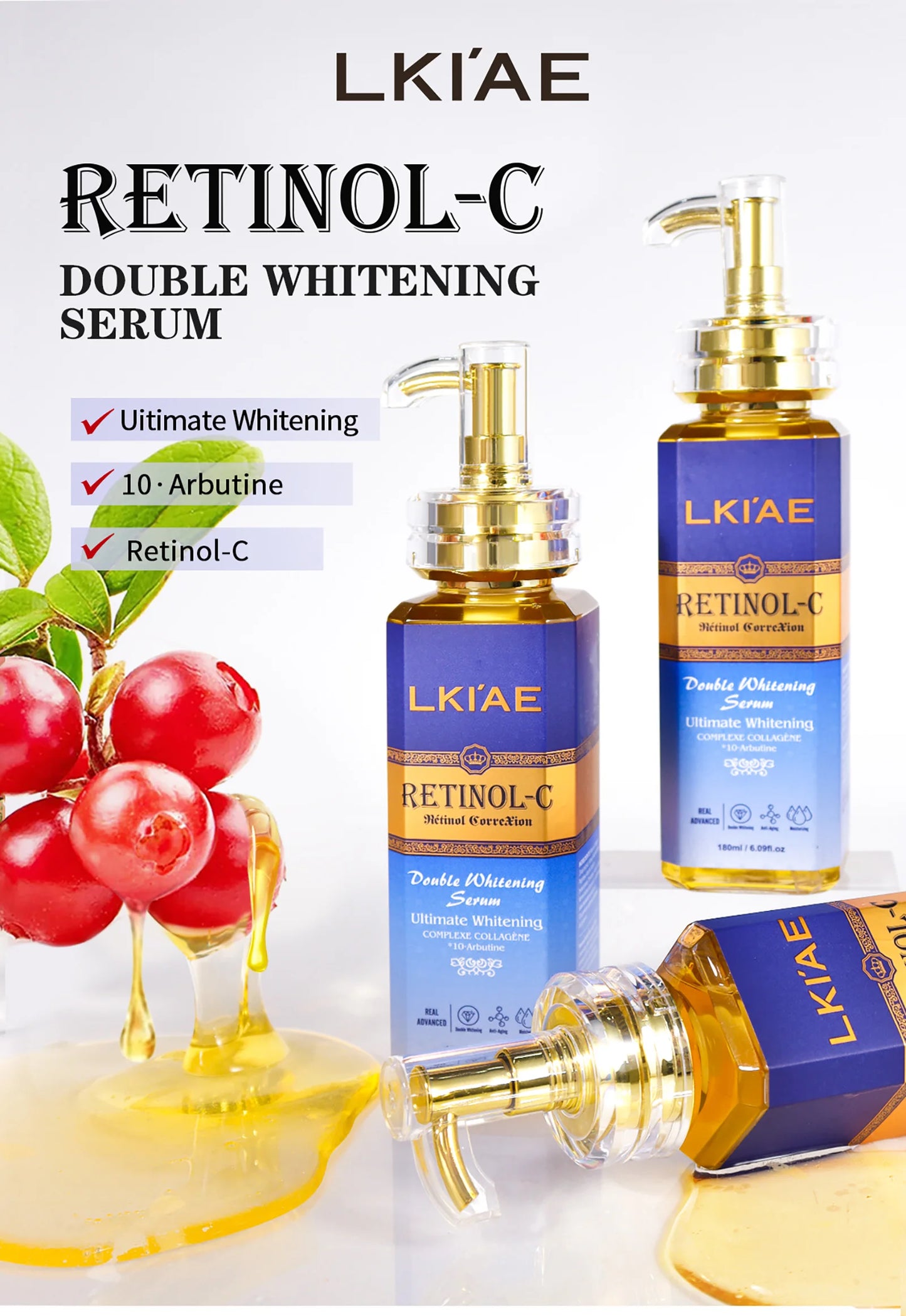 AILKE SPF 50 Fairness Glowing Snail Collagen Beauty Dark Spot Removing Kojic Acid Whitening Face Cream For Chocolate Skin