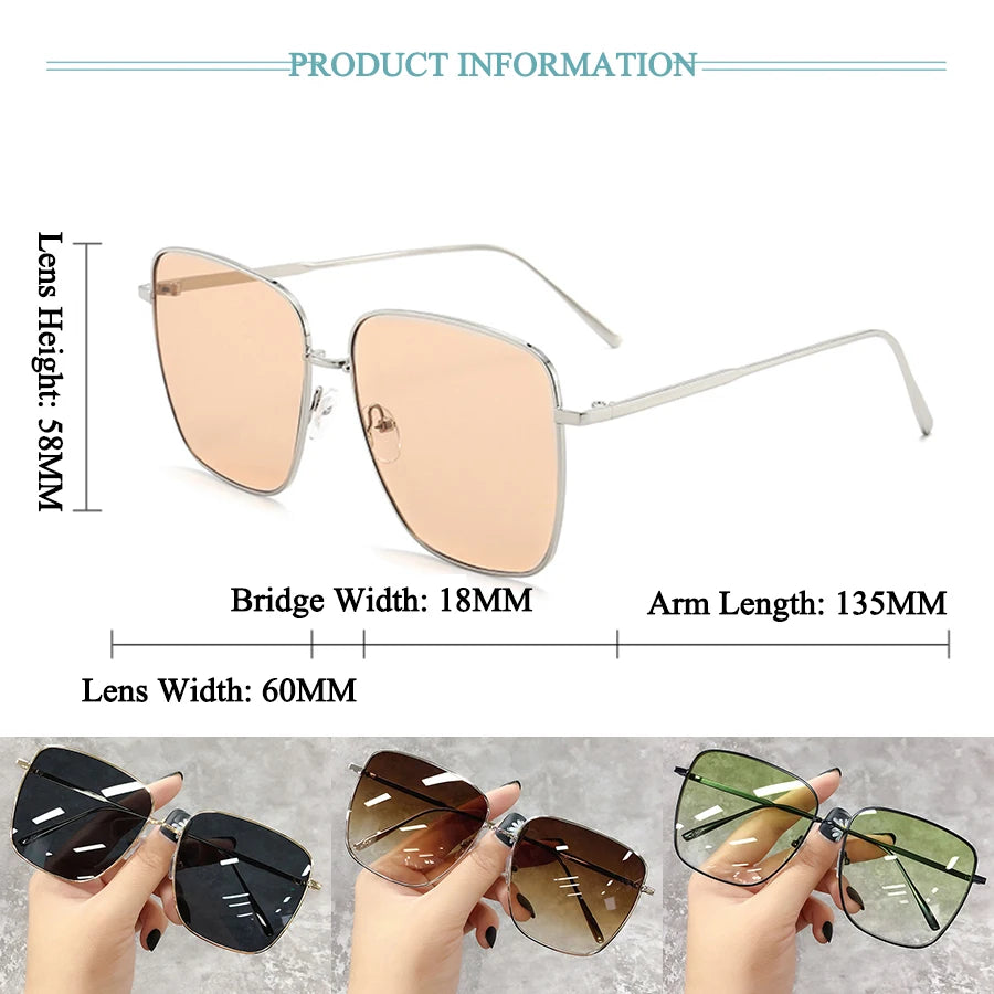 Sunglasses Women Luxury Square Men Drive Travel Brand Design Gradient Vintage Sun Glasses Female Unisex Retro Oculos New 2024