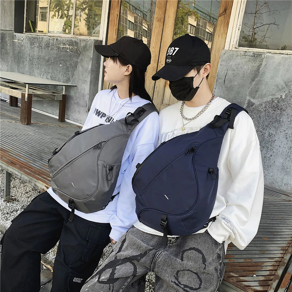 Men Shoulder Bags Nylon Waist Packs Sling Bag Crossbody Outdoor Sport Shoulder Chest Bag Pack Daily Picnic Messenger Bag Bolsa