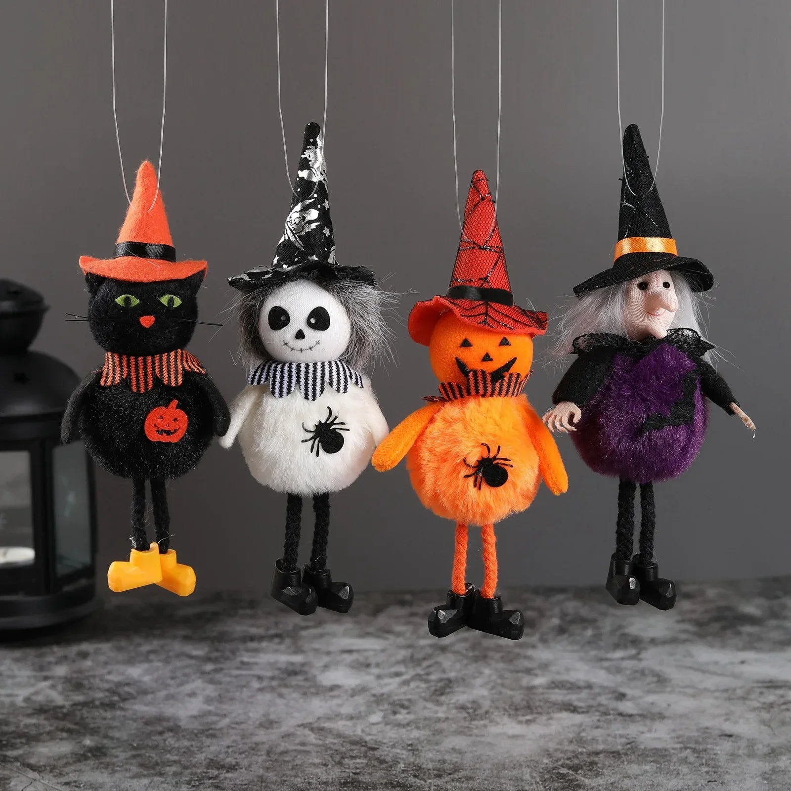 Halloween Decorative Pendant Ghost Festival Pumpkin Witch Pendant Bar Haunted House Layout Props Happy Helloween Party Decor