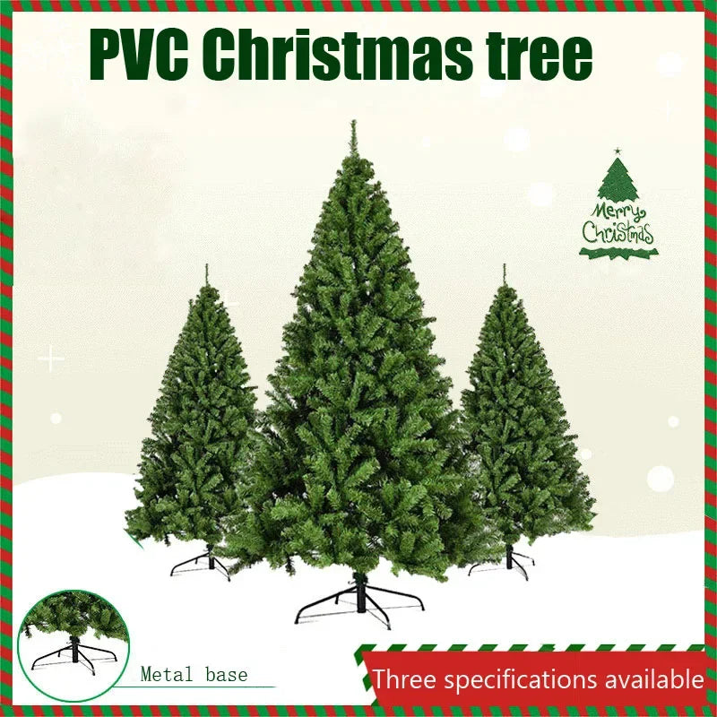 1.5m 1.8m 2.1m Encryption Green PVC Large Christmas Tree Christmas Decoration 2024 New Year Home Party Scene Decoration