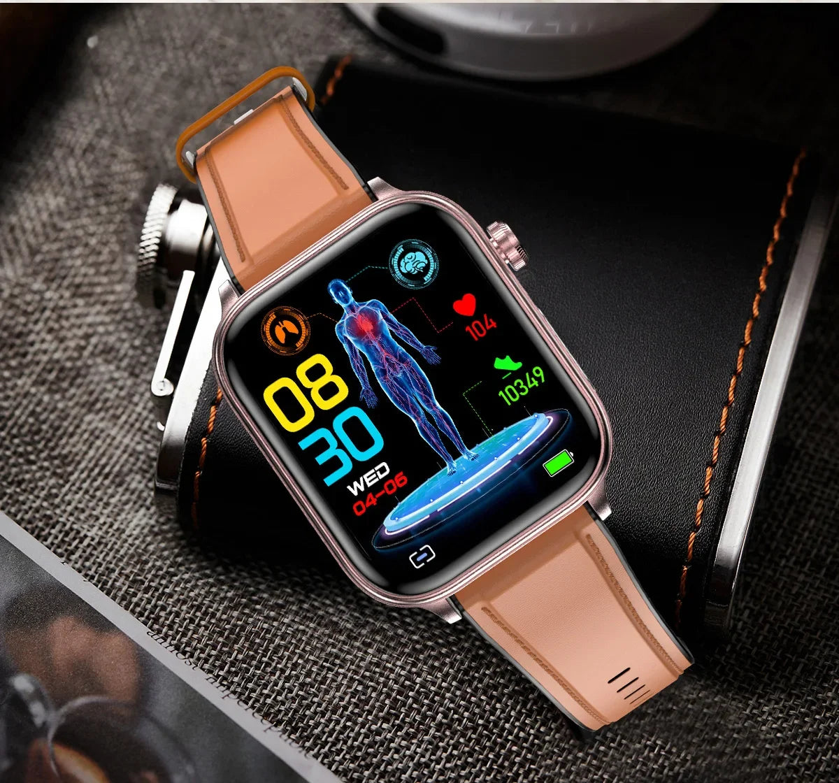 2025 Medical Grade Bulbusbow Smartwatch for Women – Blood Glucose, Lipid, Uric Acid AI Diagnostic & Menstrual Health Tracker