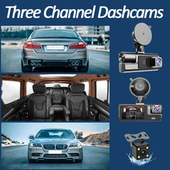 3 Channel WiFi Dash Cam Rear View Camera W/ IR Night Vision Loop Recording & 3" IPS Screen 1080P 3 Camera Car DVR car accessory