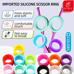 Fenice 10/20/50 PCS Silicone Finger Rings for Cat Dog Hair Scissors Imported Soft Ring for All Size Pet Scissors