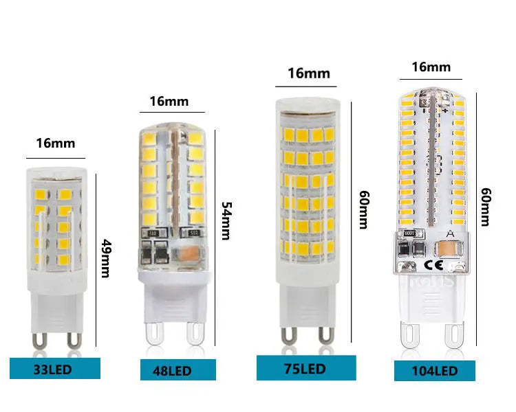 G9 led 9W 12W 15W 20W AC110V 220V   led lamp  SMD 2835 LED g9 cold /warm/natural light  Replace 30/40W halogen lamp light