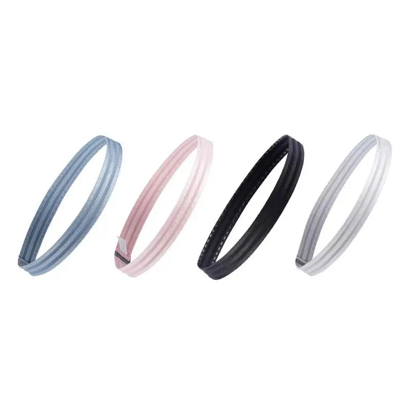 1Pc Anti-slip Women Sweatbands Football Yoga Pure Hair Bands Elastic Rubber Thin Sports Headband Men Hair Accessories Headwrap