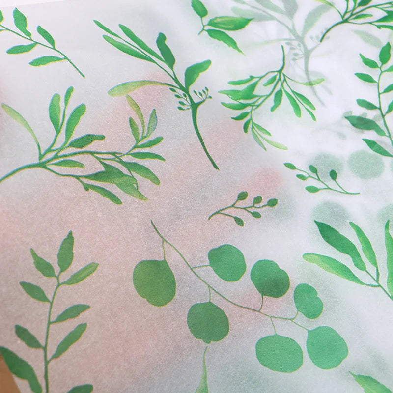 20Sheet Botanical Printed Wrapping Paper Green Leaves Tree Gift Packaging Paper DIY Birthday Christmas Festival Craft Papers