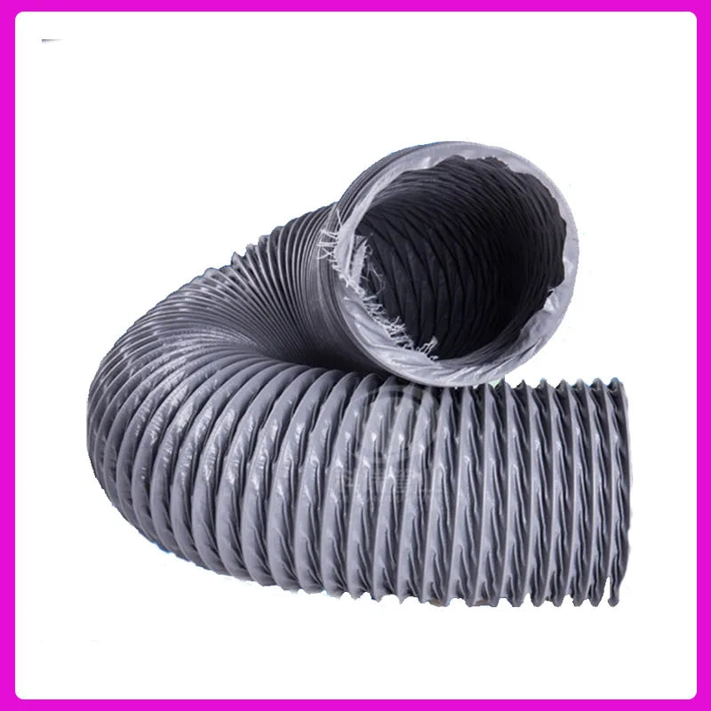 1PC 50mm/60mm/80mm Nylon Cloth Duct High Temperature Ventilation Pipe Steel Wire Hose Flexible Ventilation Pipe