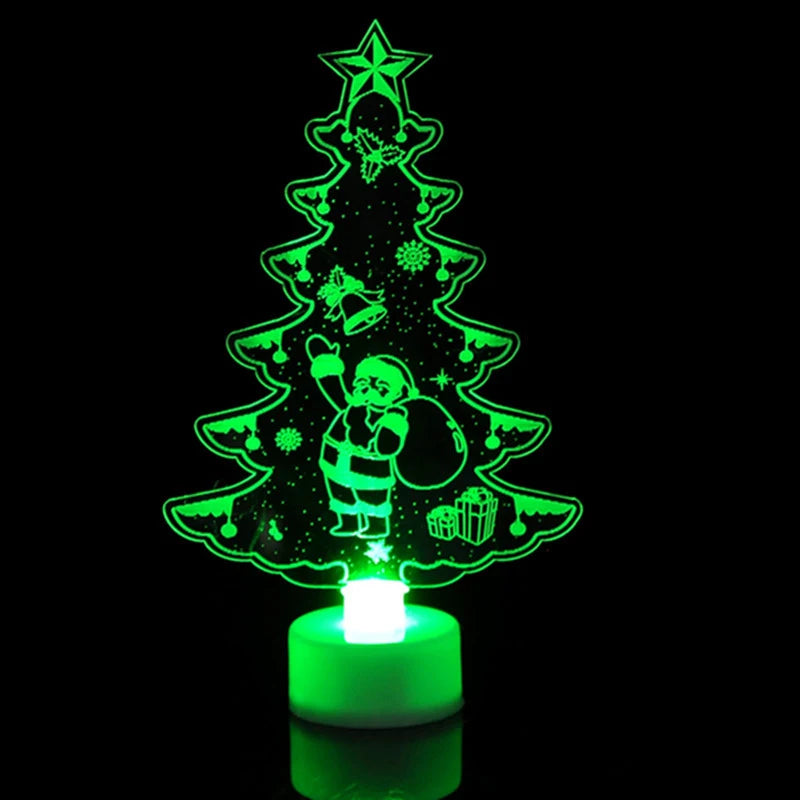 LED Mini Night Lights Colorful Flashing Lights Snowman Lamp Christmas Ornament Birthday Party New Year's Decor Festive Lighting