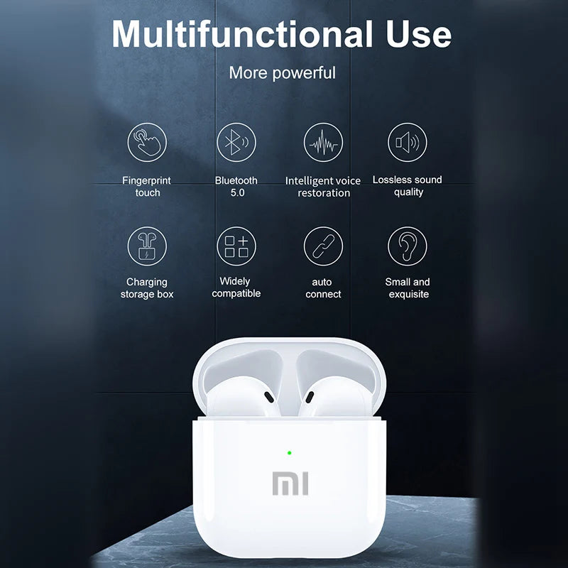 سماعات أذن Xiaomi Mijia Bluetooth اللاسلكية TWS سماعات ستيريو HiFi رياضية مع ميكروفون متوافقة مع جميع الهواتف