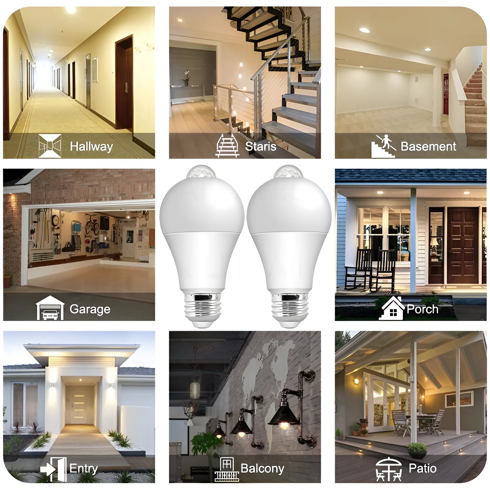 Motion Sensor Light 220V E27 20W 18W 15W LED Lamp Auto Smart Infrared Bulb Energy Saving Bombillas Home Porch