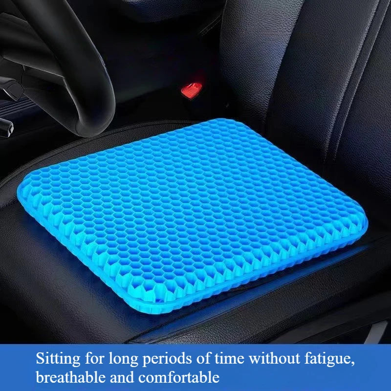 Gel Seat Cushion Summer Breathable Honeycomb Design For Pressure Relief Back Tailbone Pain - Home Office Wheelchair Chair Cars