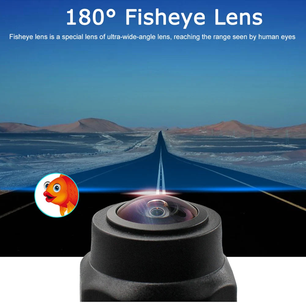 HD1296*1080P 180 Degree CCD Fisheye Lens Starlight Night Vision Vehicle Front / Rear View Camera Car Reverse Camera