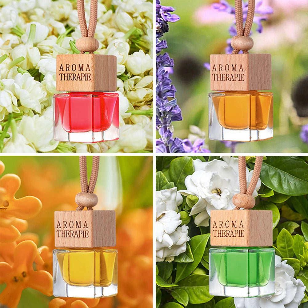 New Car Perfume Hanging Bottles Aromatherapy Refillable Air Freshener Diffuser Fragrance Pendent Bottle Auto Sapper Pendant