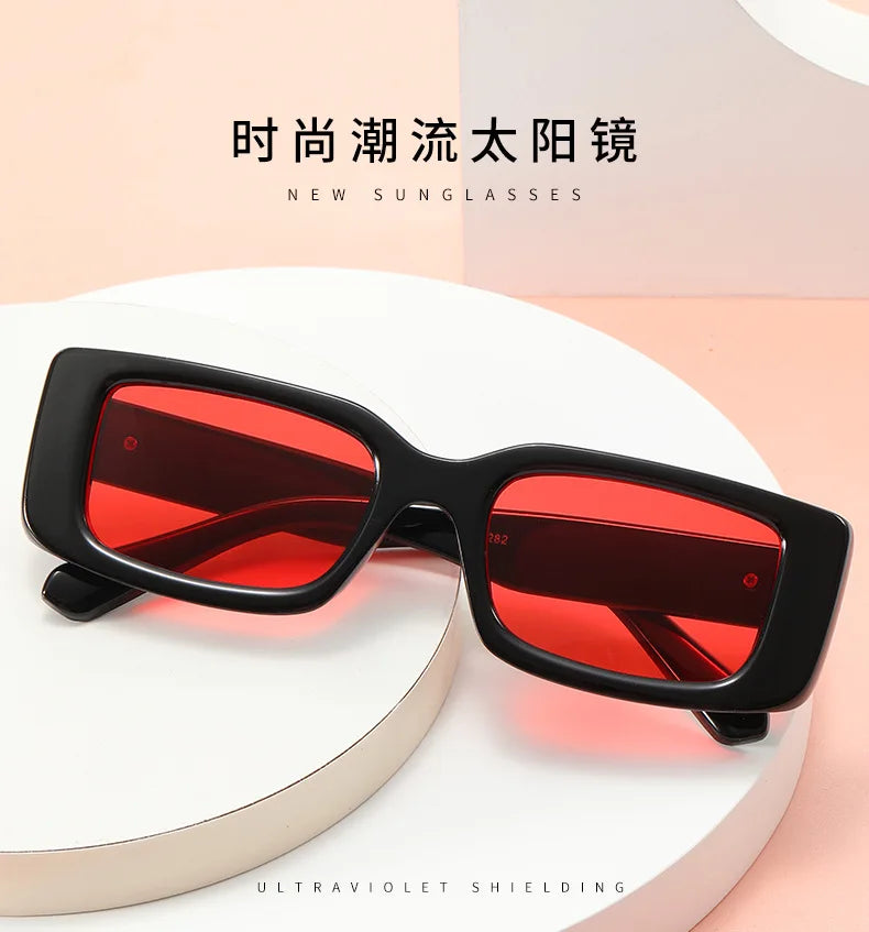 Fashion Luxury Design Square Sunglasses Men Women Small Rectangle Street Sun Eyeweae Ladies Vintage Driving Shades