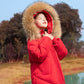 RAISE 2024 Winter Down Jackets For Grils 5-14Y Kids Junior Girl Parkas Real Raccoon Fur Solid Waterbreaker Babys Girls Outerwear