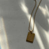 Bulbusbow E.B.belle Stylish Hip Hop Personal Engraved Letter Square Pendant Necklace