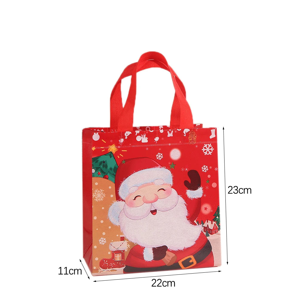 4Pcs Christmas Gift Bags Santa Snowman Elk Xmax Gift Packing Bag Non-Woven Christmas Packaging Christmas Decoration 2024 Navidad