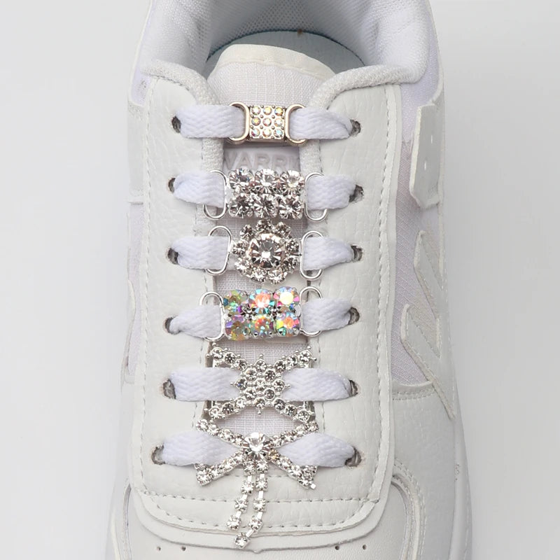 Diamond  AF1 Shoe Decorations Shoelaces Metal Buckle Charms Luxury Rhinestone Shoes Accessories Metal Laces Lock Sneaker 1Pair