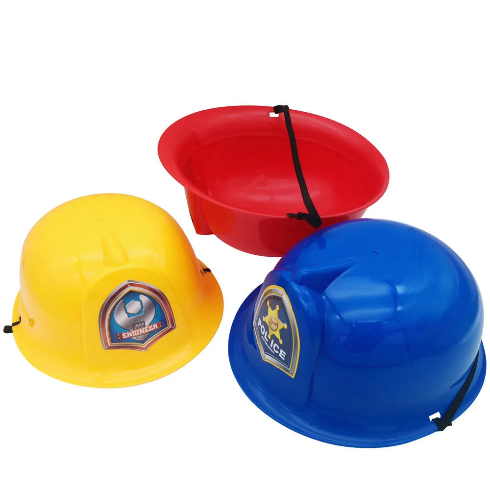 Blue Plastic Police Helmet Boys Birthday Party Supplies Costume Accessories Role Play Dance Show Props Police Theme Party Decor