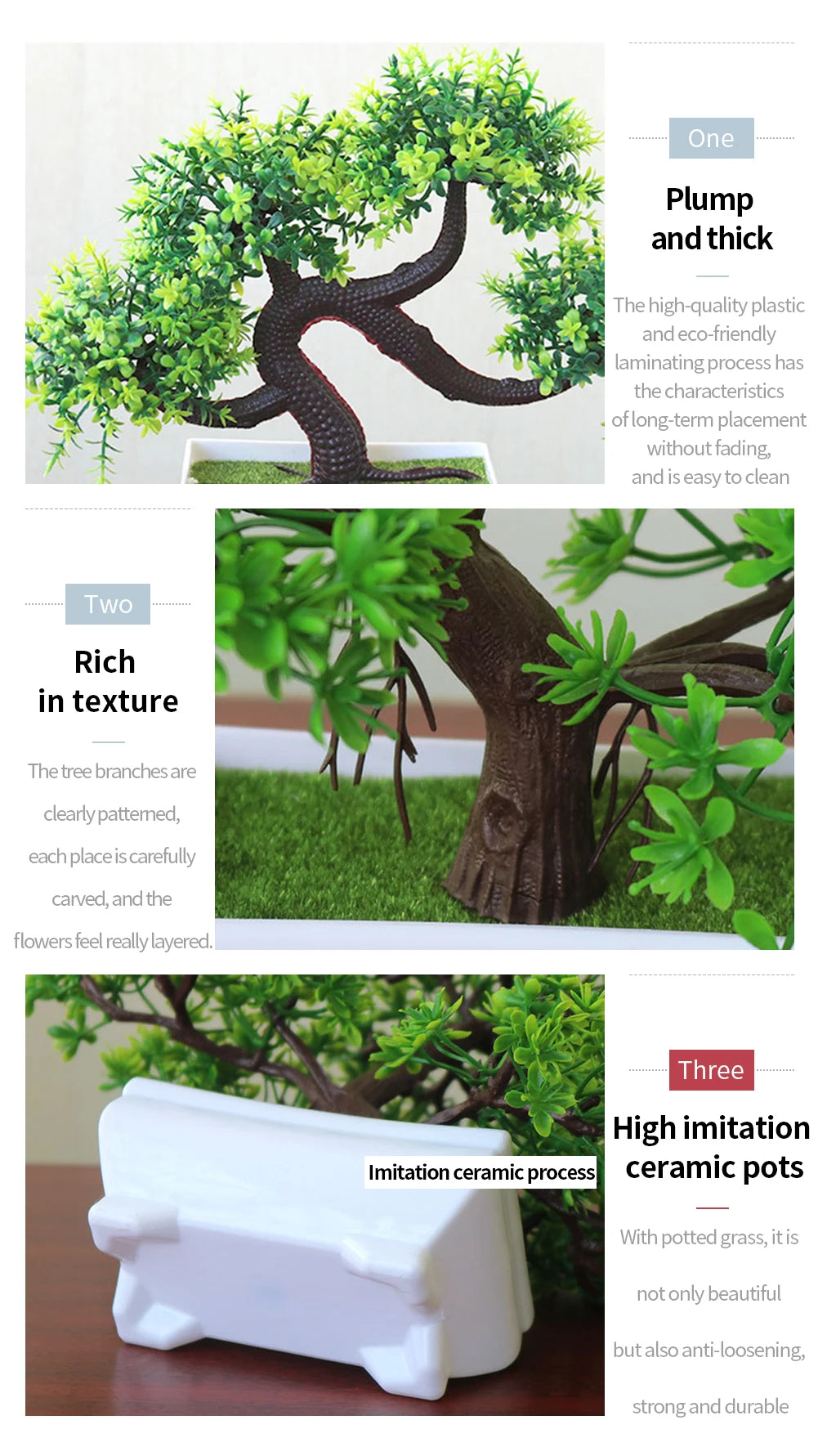 Bonsai Small Tree Pot Artificial Plants Fake Plant Flowers Potted Ornaments for Home Room Table Decoration Hotel Garden Decor