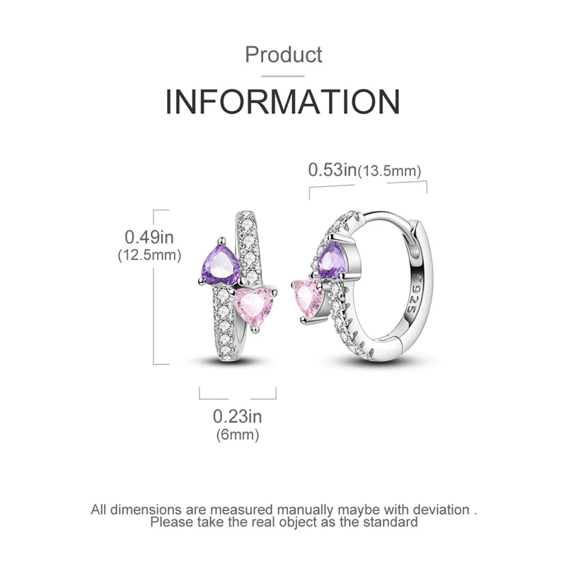 Bulbusbow Luminous Shell Women Earrings Original 925 Sterling Silver Pave CZ Star Moon Hoop Earrings Engagement Wedding Jewelry