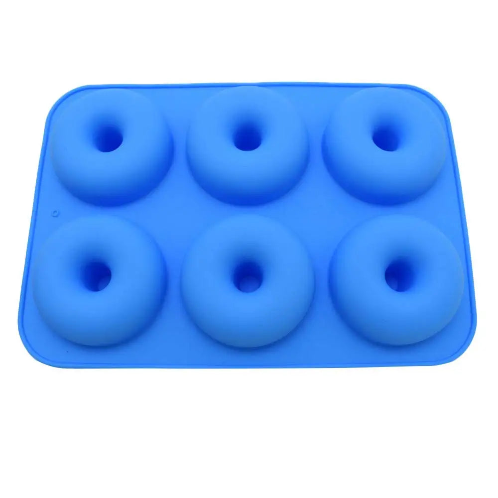 Heat Resistant Silicone Donut Mold for 6 Doughnuts Food Grade Silicone Bagels Pan for Baking Non Stick Mini Cupcake Mould