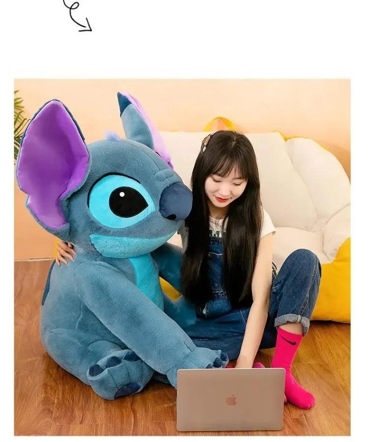 Disney Giant Size Lilo&stitch Plush Stuffed Doll Cartoon Kawaii Animal Couple Sleeping Pillow Softmaterial Toy For Children Gift