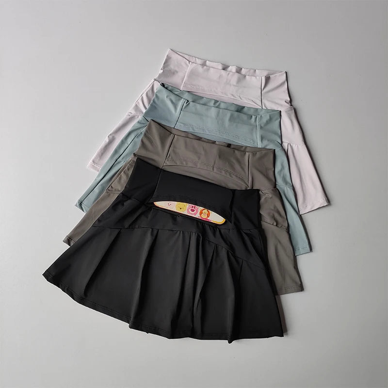 Summer High Waist Sports Short Skirt Lined Shorts Fitness Yoga Quick Dry Running Sport Skirts Tennis Skirt Golf Wear for Women