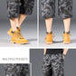 Summer Men's Cargo Shorts Loose Casual Below Knee Pants Elastic Waist Plus Size Outdoor Jogging Tactical Capri Pants