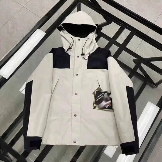 Fashion Men's Autumn Korean Spliced Outdoor Interchange Jackets Good Quality Loose Windbreaker Clothing Moto Biker Hooded Coat