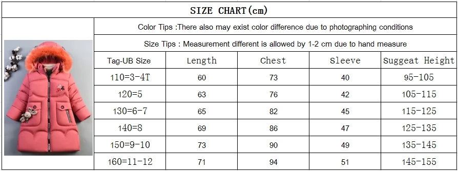 Children Down Coat Winter Teenager Thickened Hooded Cotton-padded Parka Coat Kids Warm Long Jackets Toddler Kids Outerwear