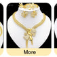 Dubai Nigeria Trending Jewelry Set For Women Luxury Design 18K Gold Plated Necklace Earrings Ring Bracelet Wedding Party Gift