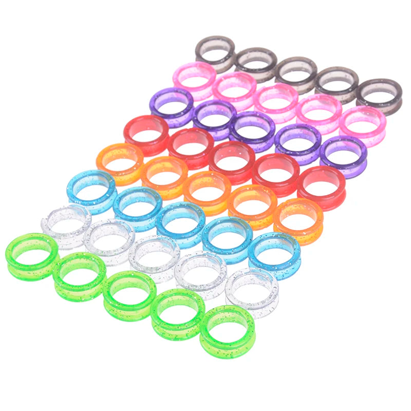 5PCS Silicone Finger Rings for Cat Dog Hair Scissors Professional Pet Grooming Scissors Protector Cutting Curved Thinning Shears