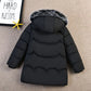 Children Down Coat Winter Teenager Thickened Hooded Cotton-padded Parka Coat Kids Warm Long Jackets Toddler Kids Outerwear