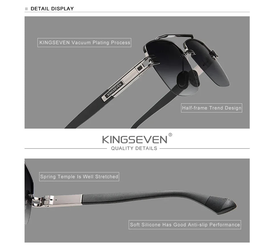 KINGSEVEN 2024 Brand New Design Sunglasses For Men Polarized Gradient Sun Glasses Women Eyewear Square Retro Eyewear Okulary